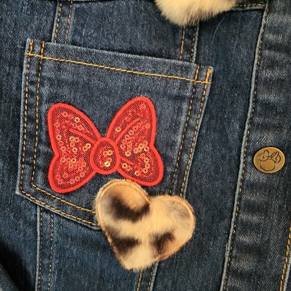 DISNEY MINNIE JEAN JACKET/RALPH LAUREN RED RIBBED SKIRT GIRLS SIZE 7/8 SEE TAGS - Picture 11 of 16